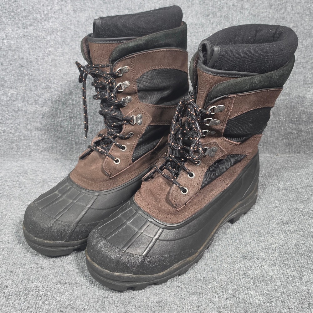 LaCrosse Mens Brown Suede Rubber Pac Boots Winter Hunting Snow 600201 Size 14